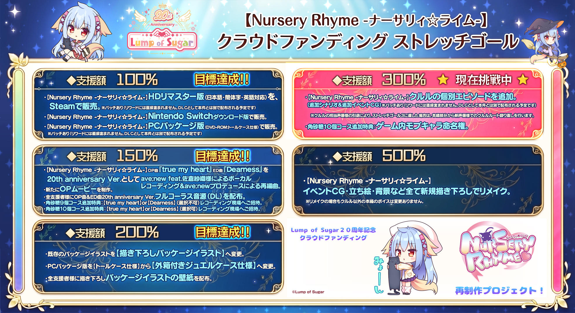 Lump of Sugar20周年記念＆【Nursery Rhyme -ナーサリィ☆ライム-】再