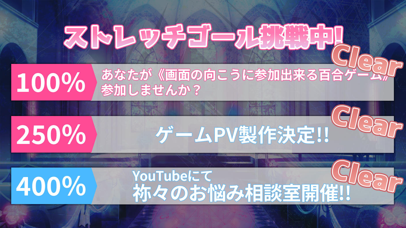 クラウドファンディングプロジェクト：『私たちフェイクマリッジ？』あなたが《画面の向こうに参加出来る百合ゲーム》参加しませんか？