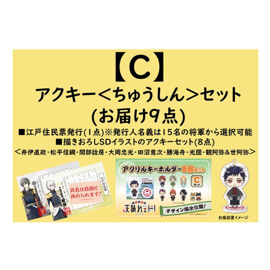 【返礼品：C】アクキー＜ちゅうしん＞セット
