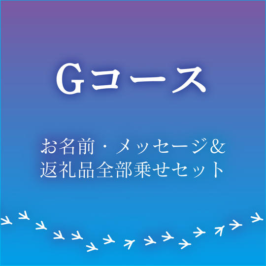【Gコース お名前・メッセージ&返礼品全部乗せセット】