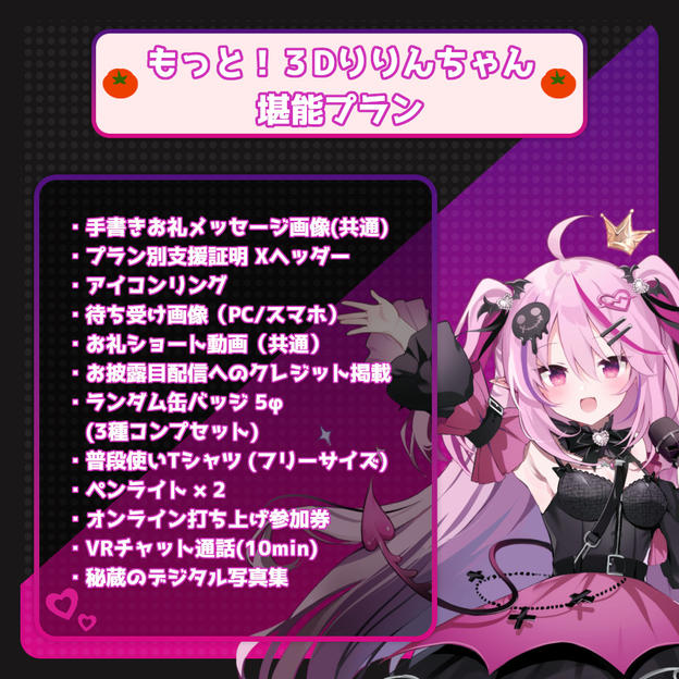 【数量限定】もっと！３Dりりんちゃん堪能プラン 