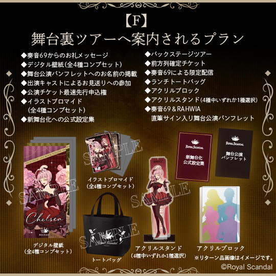 F：舞台裏ツアーへ案内されるプラン