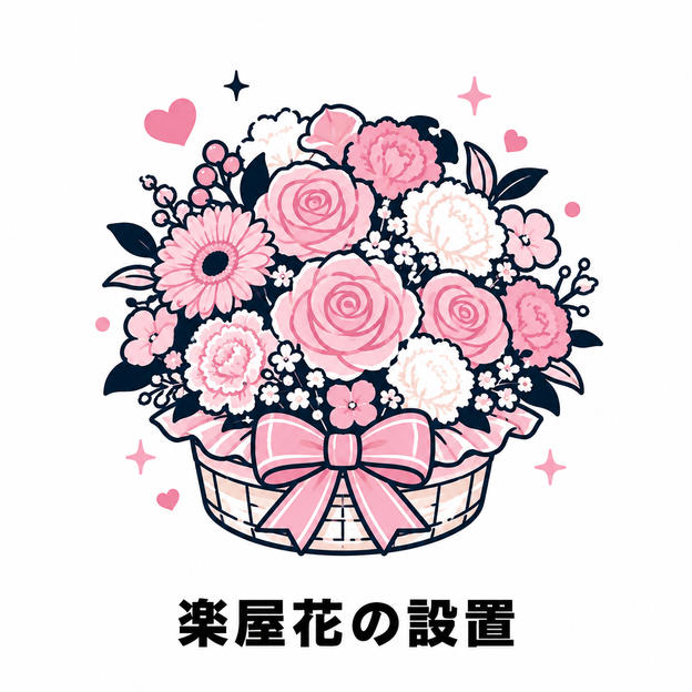 楽屋花の設置