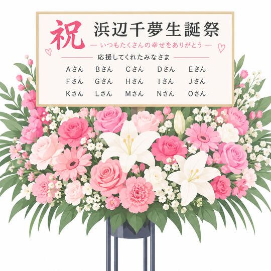 スタンドフラワー名前掲載
