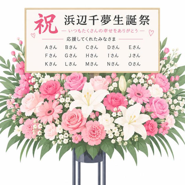 スタンドフラワー名前掲載