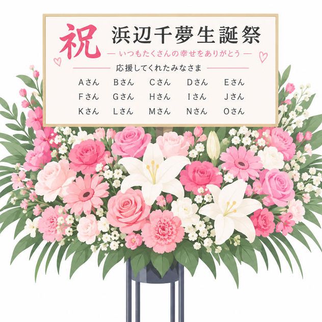 スタンドフラワー名前掲載